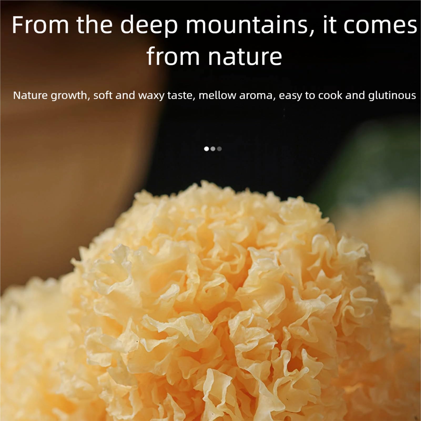 Lunaeturn Fungo Tremella Essiccato Al Naturale Morbido e appiccicoso Essiccato naturalmente al sole Tremella secca premium Adatto per zuppe e dessert Tremella (Fungo Tremella 250g)