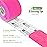 JB Tape Kinesiology Tape - 80 Precut 10-Inch Strips - Pink - Elastic, Latex-Free, Water Resistant - Athletic Muscle & Joint Support - 4 Rolls