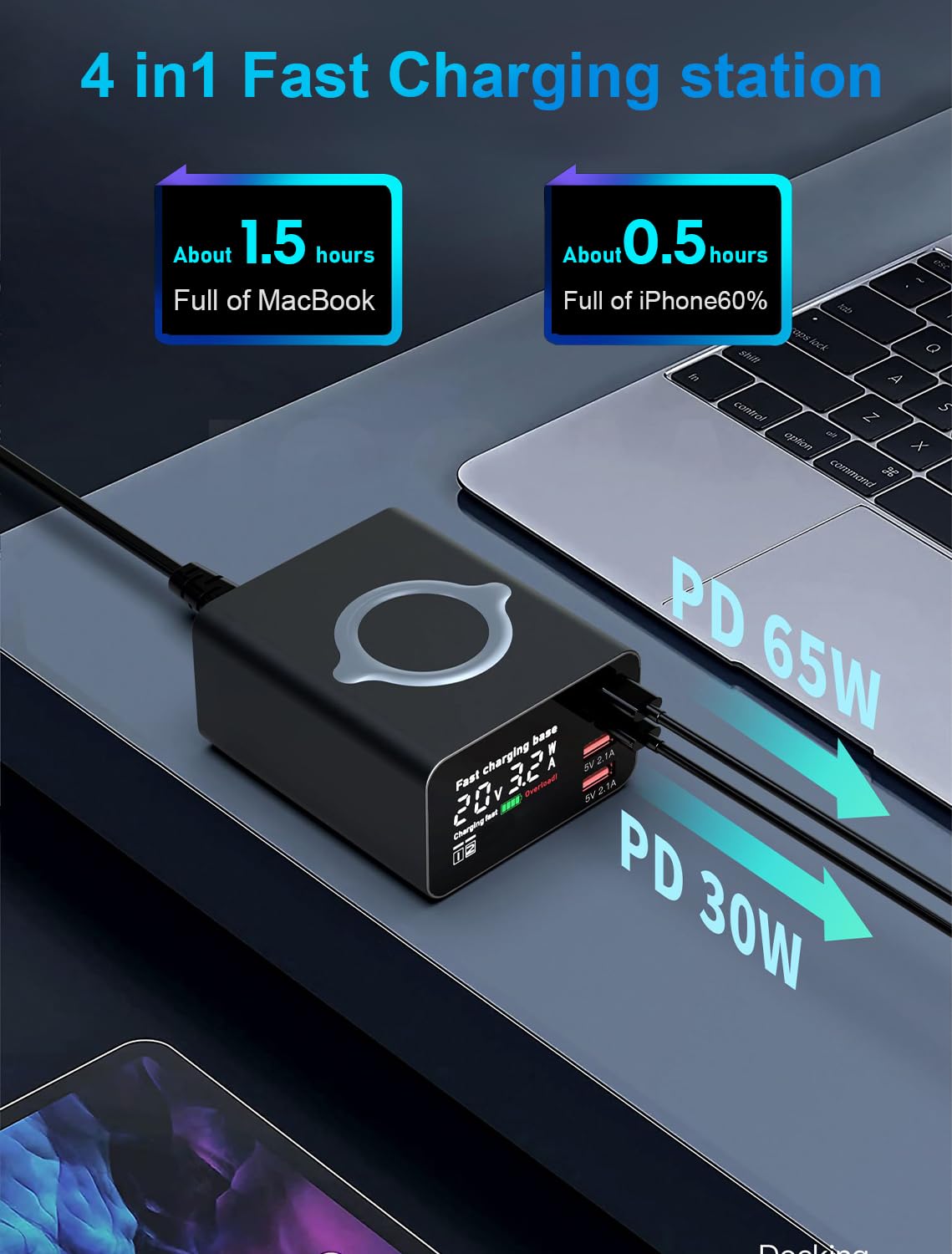 Charging Station, 110W4Port Usb Charging Station, Multiple Usb Charger Station, Charging Station for Multiple Devices, Multi Usb Charging Station, Chargers for Multiple Devices, Multi Charging Station