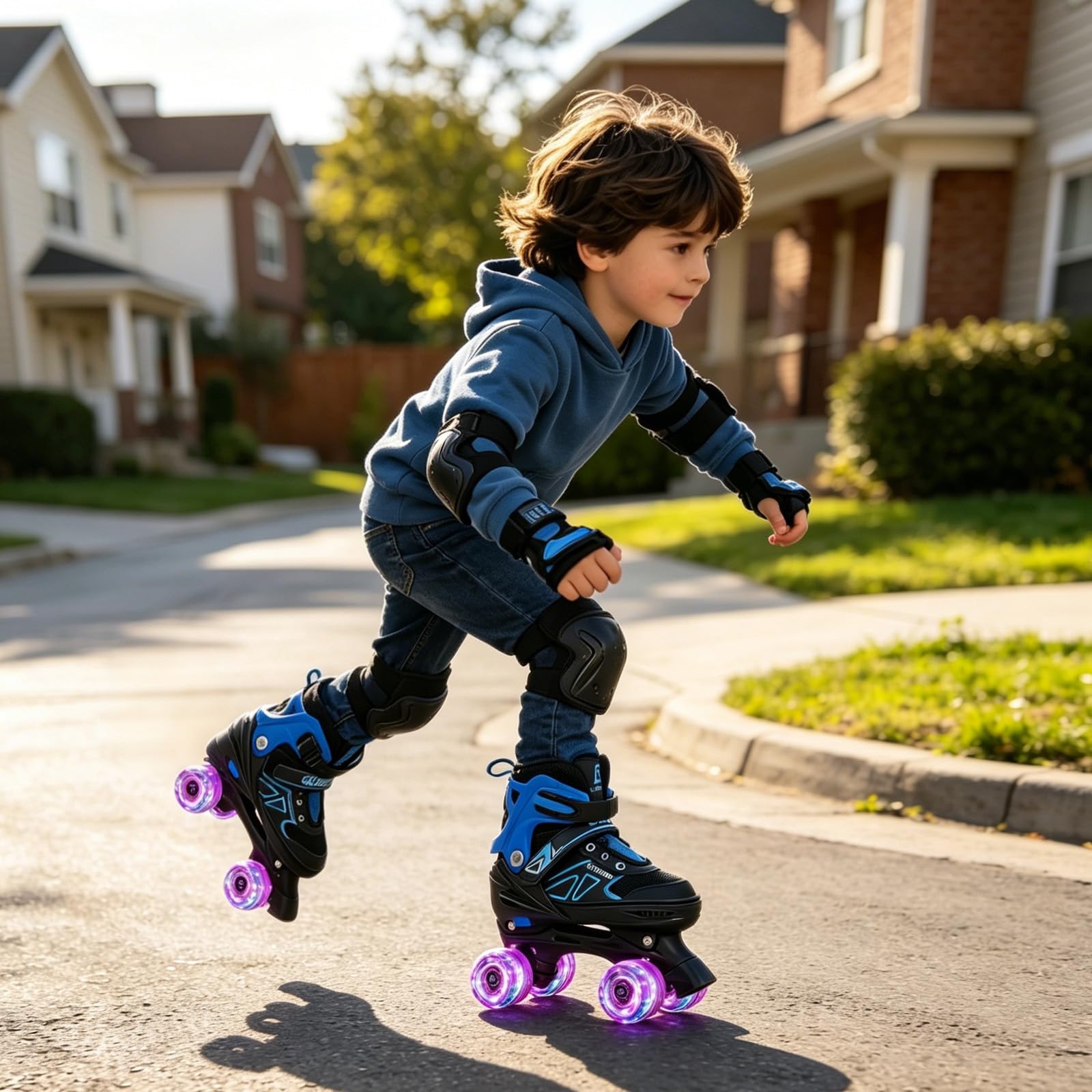 Patins en Ligne, Patin à roulettes, Patins à Glace, Rollers en Ligne à Taille Réglable Patins pour Enfants, Adolescents, Adultes, Débutants