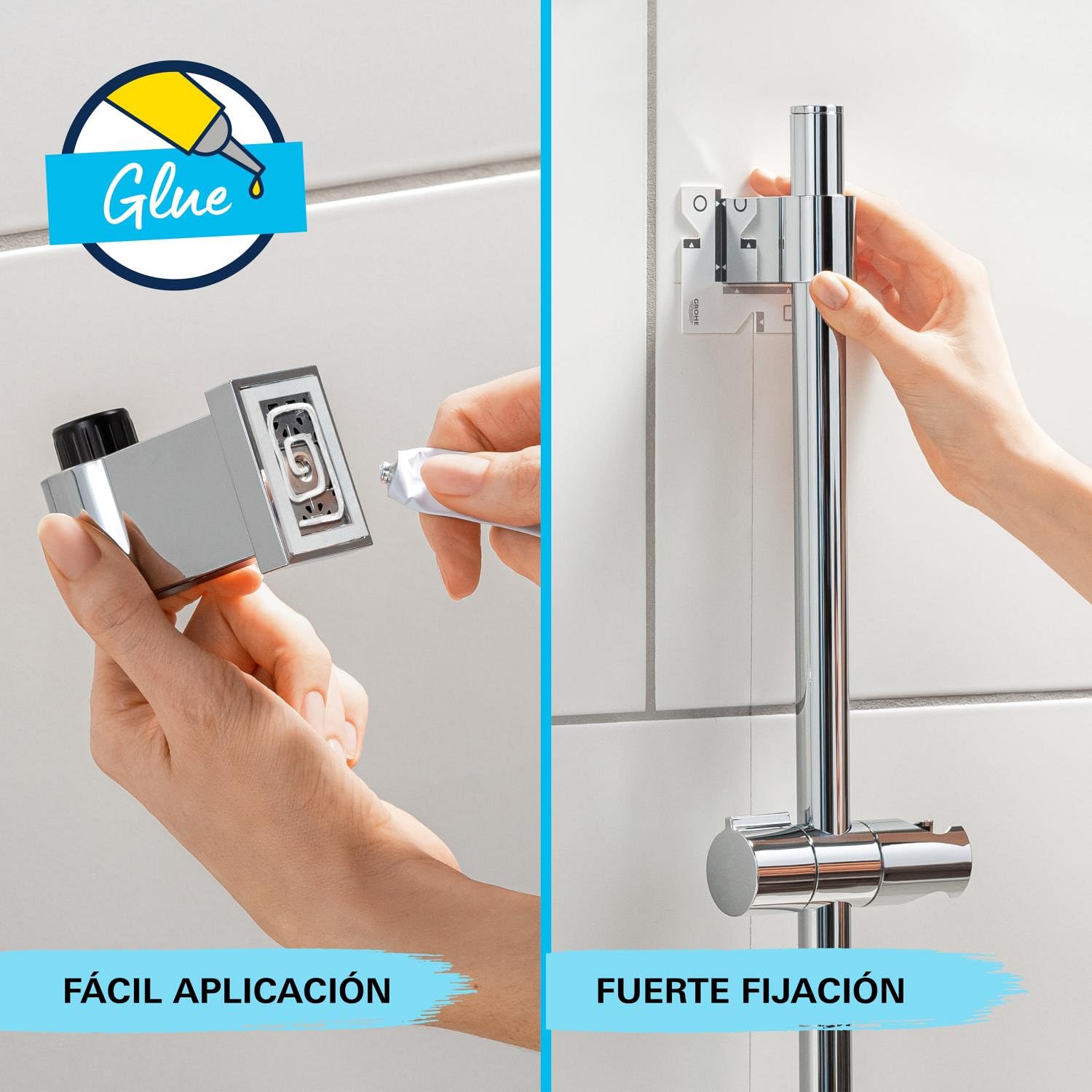 GROHE Vitalio Start 110 - Conjunto de ducha (Quickfix, ahorro de agua, sistema antical), cromo 27948001