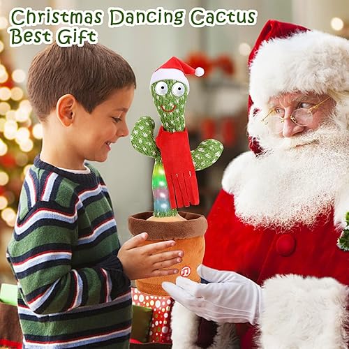 Miniatura 23 de Emoin Juguete de cactus que habla bailando, juguete de cactus para bebé, canción infantil, imitando la grabación y repitiendo lo que dices, juguetes
