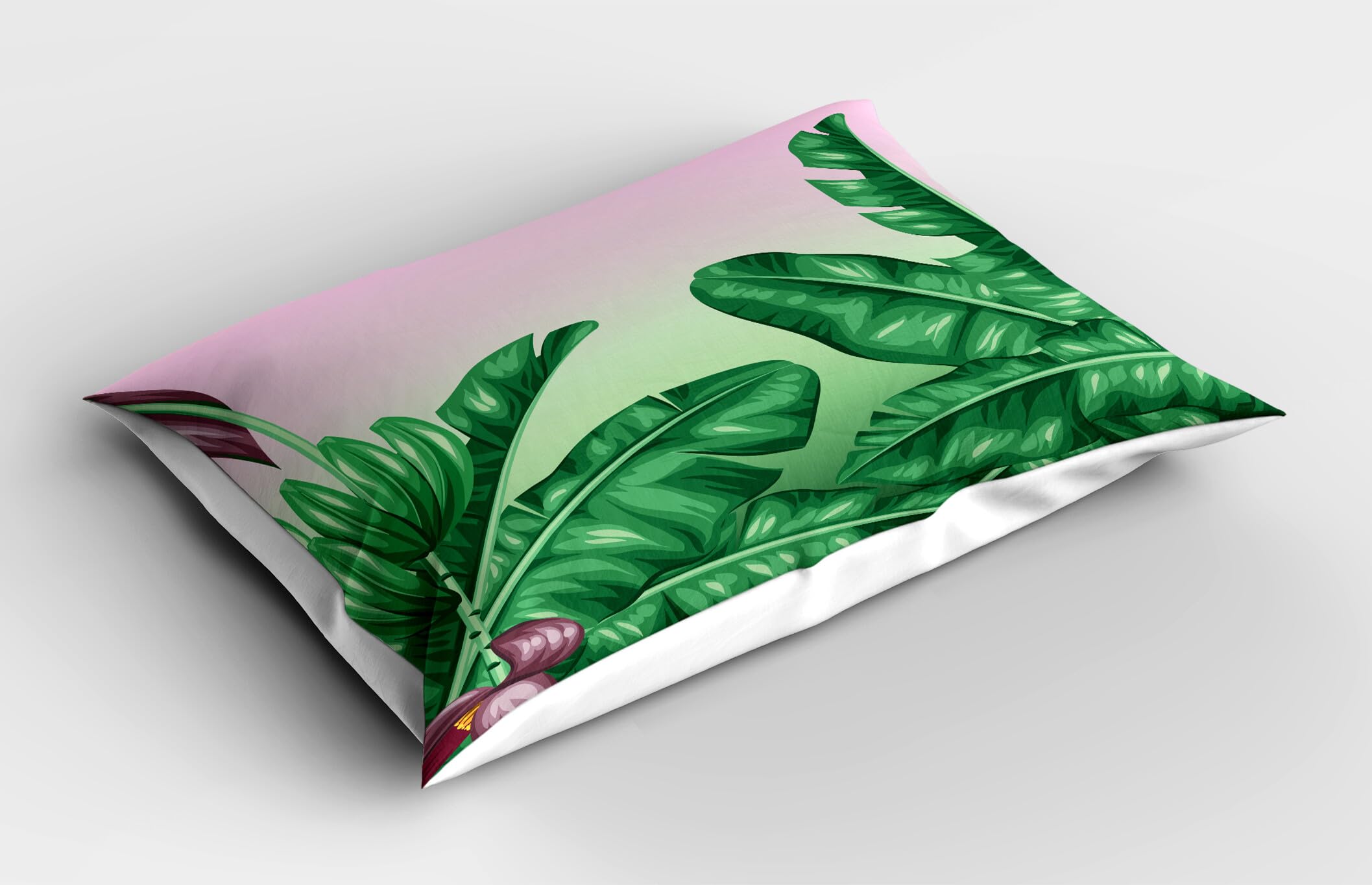 Ambesonne Botany Pillow Sham Set of 2, Exotic Flowering Plants Wild Orchid Blooms Romantic Mother Earth Print, Quality Microfiber Bedding Item for All Seasons, 36