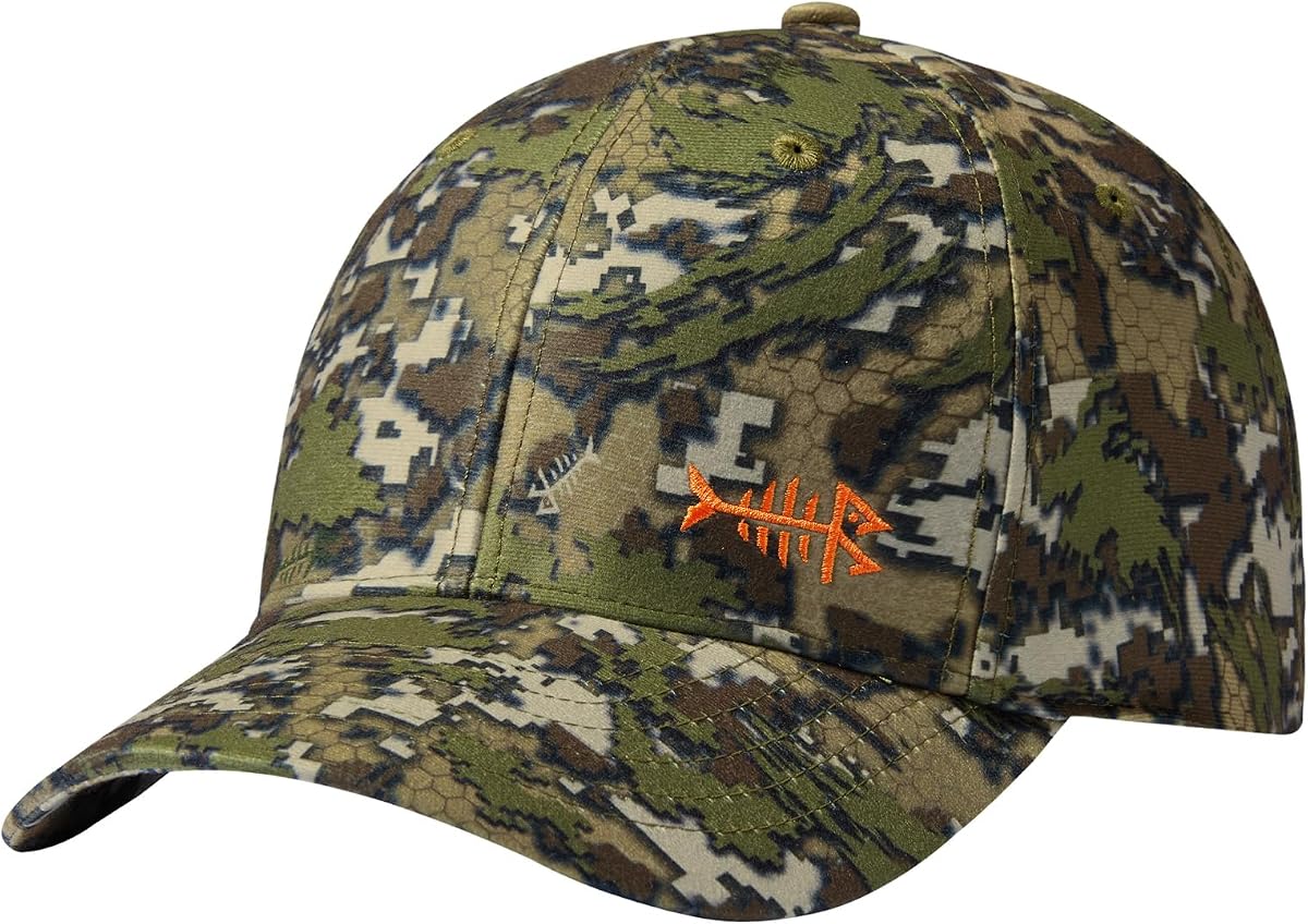 BASSDASH Camo Fishing Hunting Hat Unisex Adjustable Baseball Cap