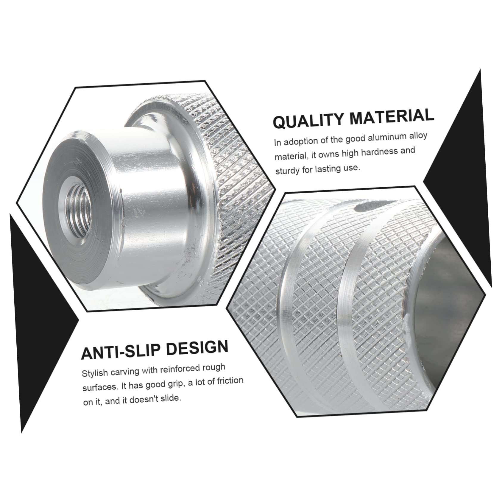 BRIGHTFUFU Bicycles Rear Pedal Pegs Pedal Cylinder Shape Carved Grooves Durable and Easy to Install