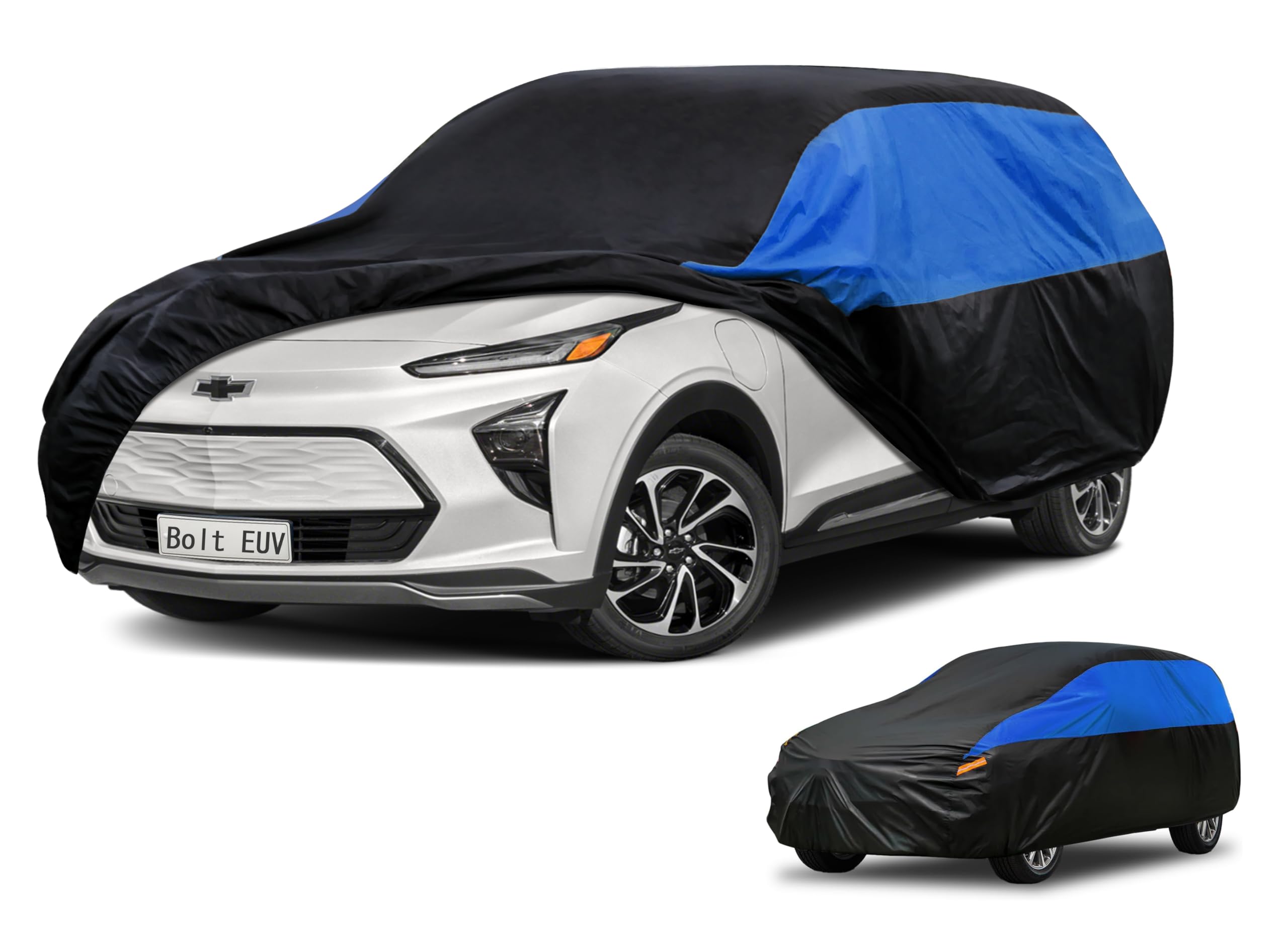 GUNHYI Car Cover Compatible with Chevy Bolt EUV Waterproof All Weather, Lightweight Full Exterior Cover for Automobiles Outdoor Sun UV Rain Dust Snow Wind Protection.