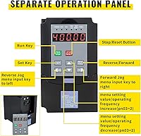 Vista 3 de VEVOR VFD 75KW unidad de frecuencia variable 35A convertidor de inversor de motor CNC VFD 220V para control de velocidad del motor del husillo