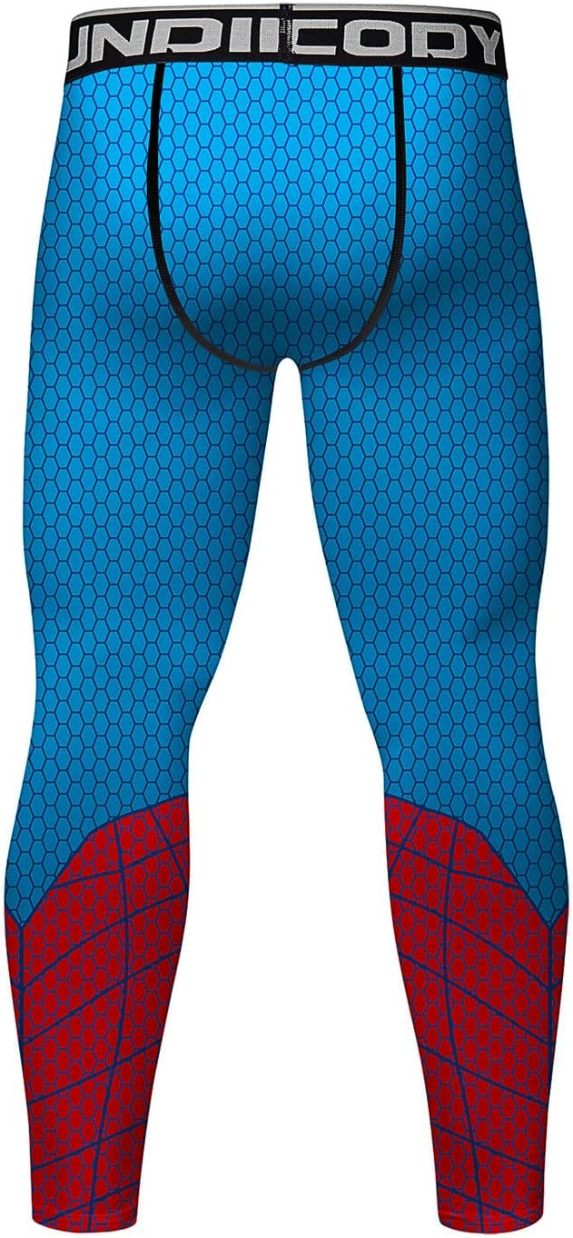 Red Plume Men's Sports Compression Pants Tights Baselayer Workout Cool Dry Long Running Leggings for Cycling Yoga Basketball