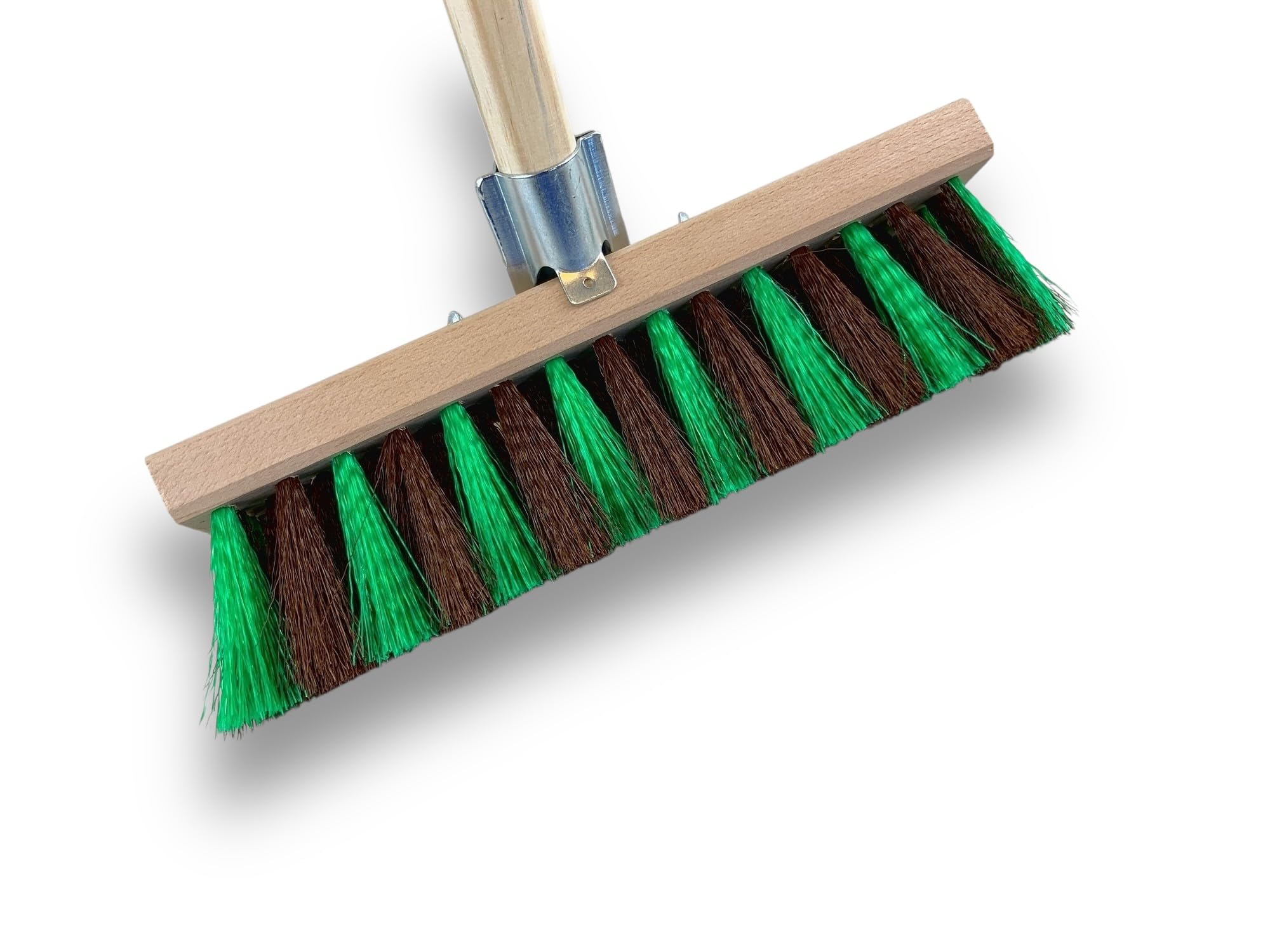 Kibros Balai cantonnier Jardinage 32 cm Fibre zébrée Manche Bois