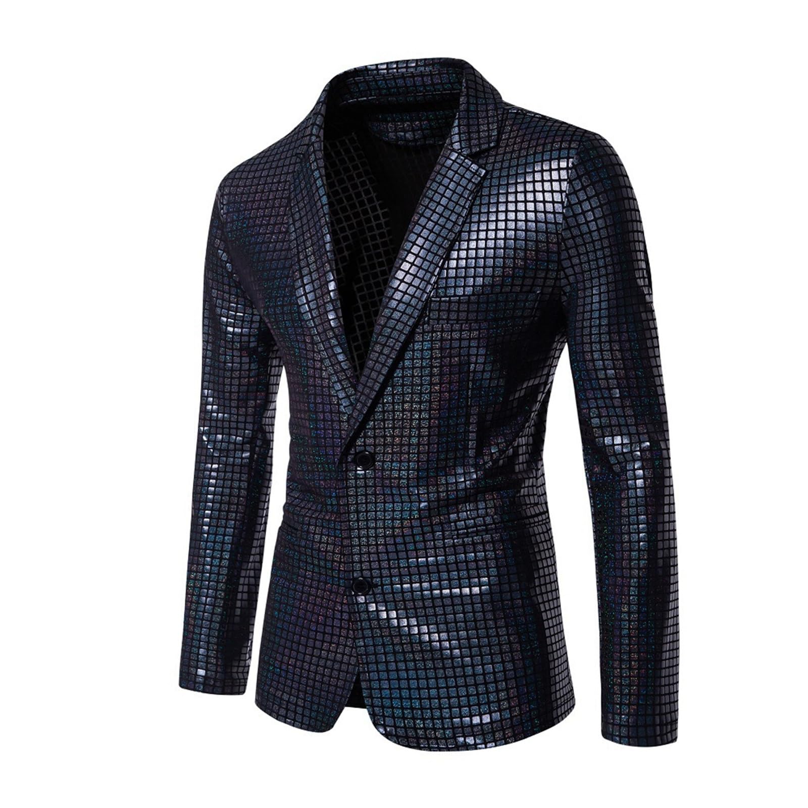 Silvester Outfit Herren FaschingskostüMe Glitzerhemd Schlaghose 2 StüCk Anzug 70Er Jahre Karneval Disco Outfits Pailletten Oberteile + Ausgestellte Hose Hippie Flare Freizeithose Set