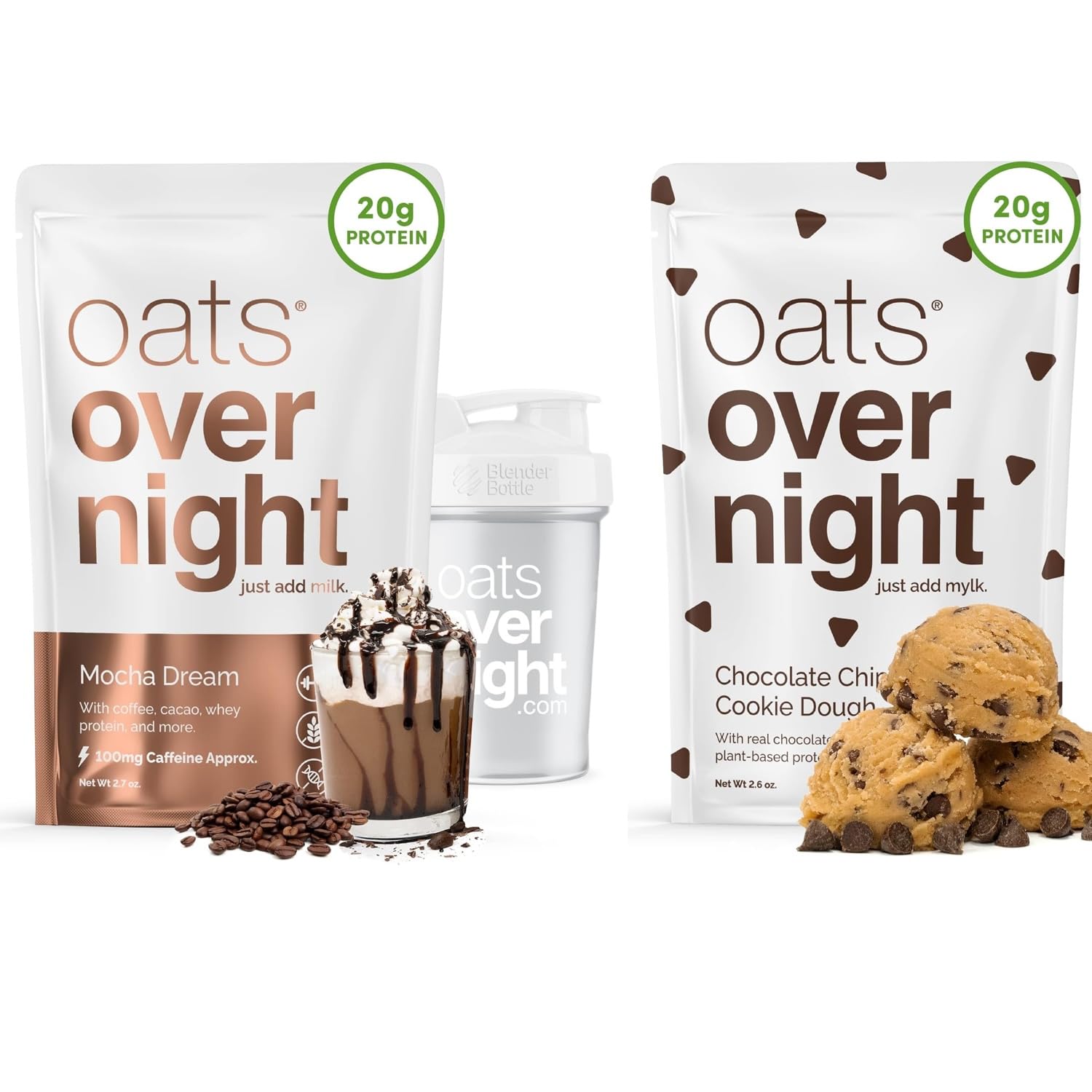 Amazon.com: Oats Overnight Mocha Dream 8 Pack + BlenderBottle