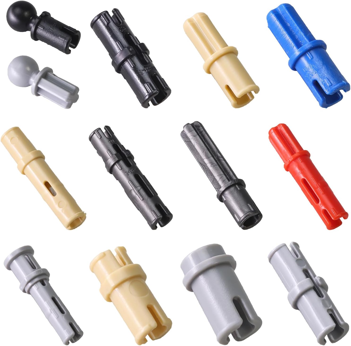 ASTEM Technic Parts Compatible with Technical Brick Shaft pin Bolt 6500 Small Particle Technology Loose Parts EV3 Black Tight pin Friction pin