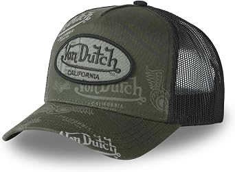 Von Dutch Cap Men and Women Cafe, Adjustable Trucker Cap by Snapback
