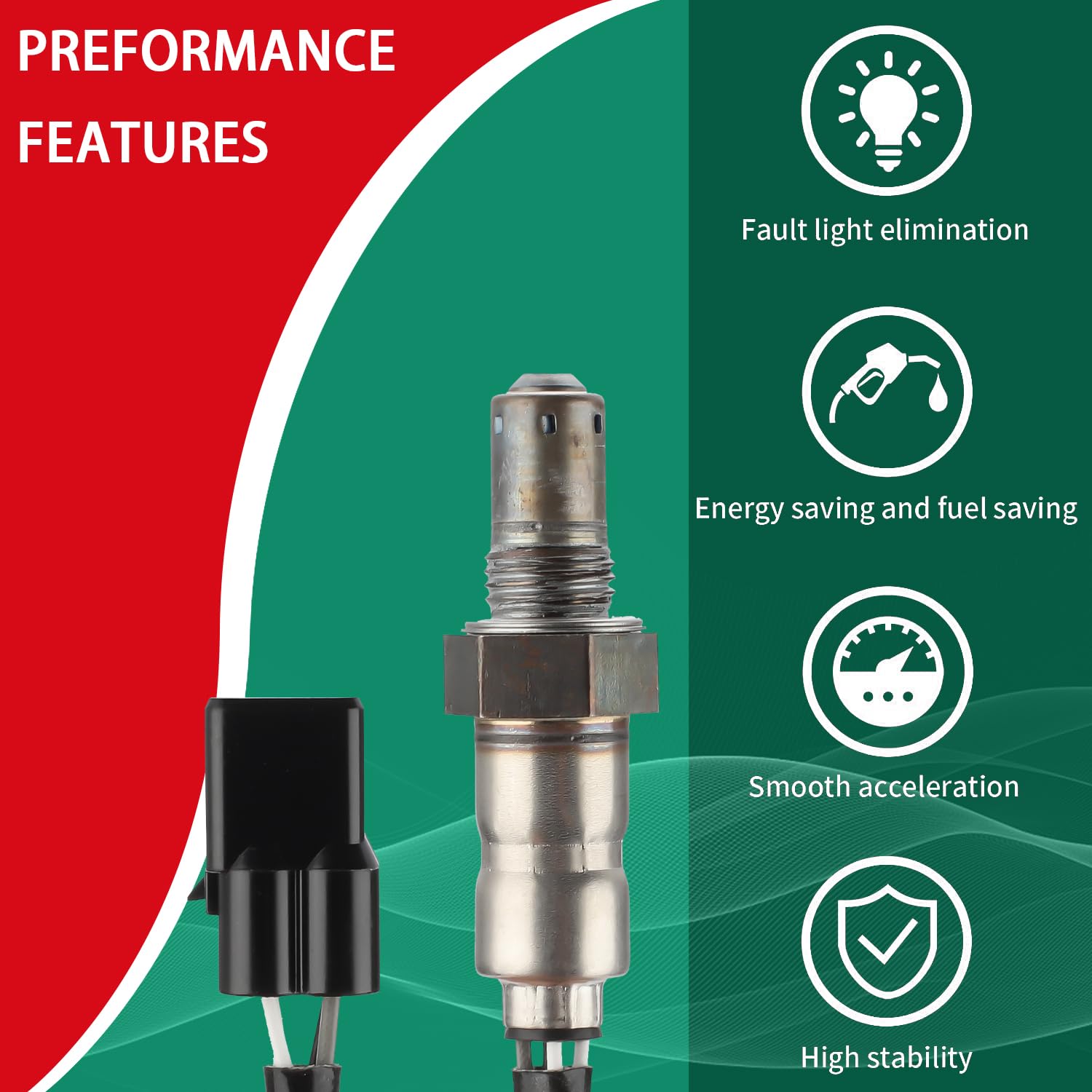 O2 Oxygen Sensor Heated Air Fuel Ratio Compatible with Kawasaki J300 KTM 1190 Adventure R Triumph Street Tiger Daytona 675 Bonneville T100 KTM Duke 690 Superduke Replace# T2204061