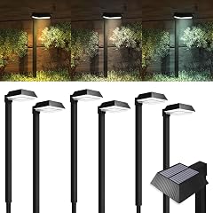Sunco 6 Pack 2W Solar Sidewalk Dusk to Dawn Outdoor Backyard Walkway Garden Driveway Landscape Waterproof Patio Yard