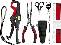 Vista 7 de Booms Fishing TK1U - Juego de 4 herramientas de pesca, alicates de pesca de punta de aguja, pinza de labios de pescado, tijeras de pesca