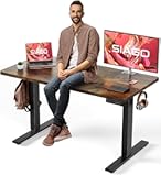 Electric Standing Desk Adjustable - 48 x 24 Inch Sit Stand up Desk with Cable Management - 3 Memory Preset Adjustable Height Table