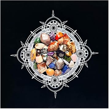 Altar Cloth,49x49cm Square Table Mat | Tarot Card Cloth,for Home Living Room Family Gathering Party Oracle Card Reading Spiritual Practice Meditation