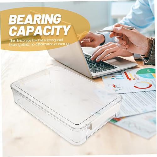Miniatura 6 de MAGICLULU Caja de plástico Contenedores de almacenamiento de fotos Contenedores de documentos para organizar documentos, organizador de documentos,