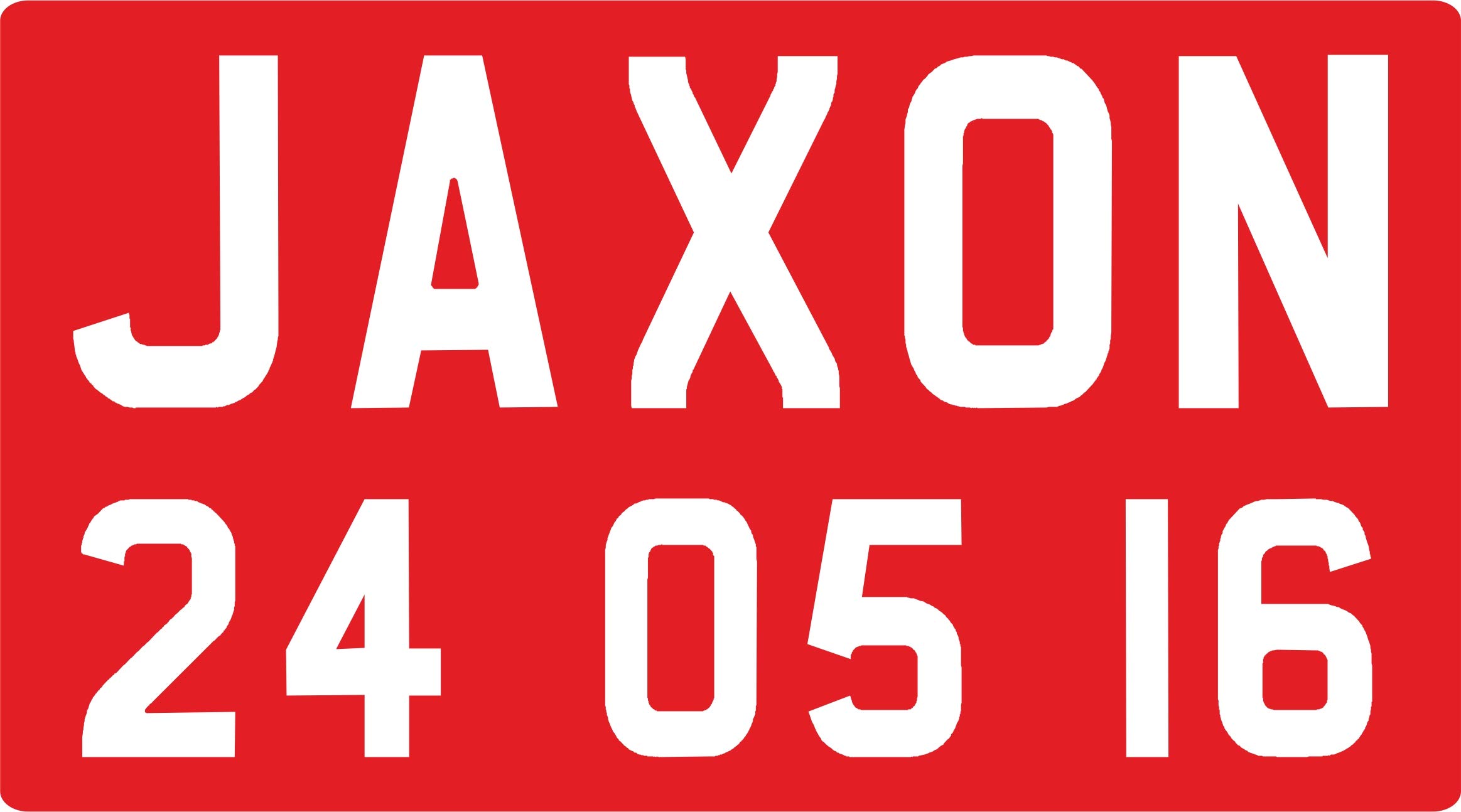 FSSS Ltd ENGRAVED NP NUMBER PLATES FOR CHILDRENS LITTLE TIKES COZY COUPE RIDE ON TOYS (RED)