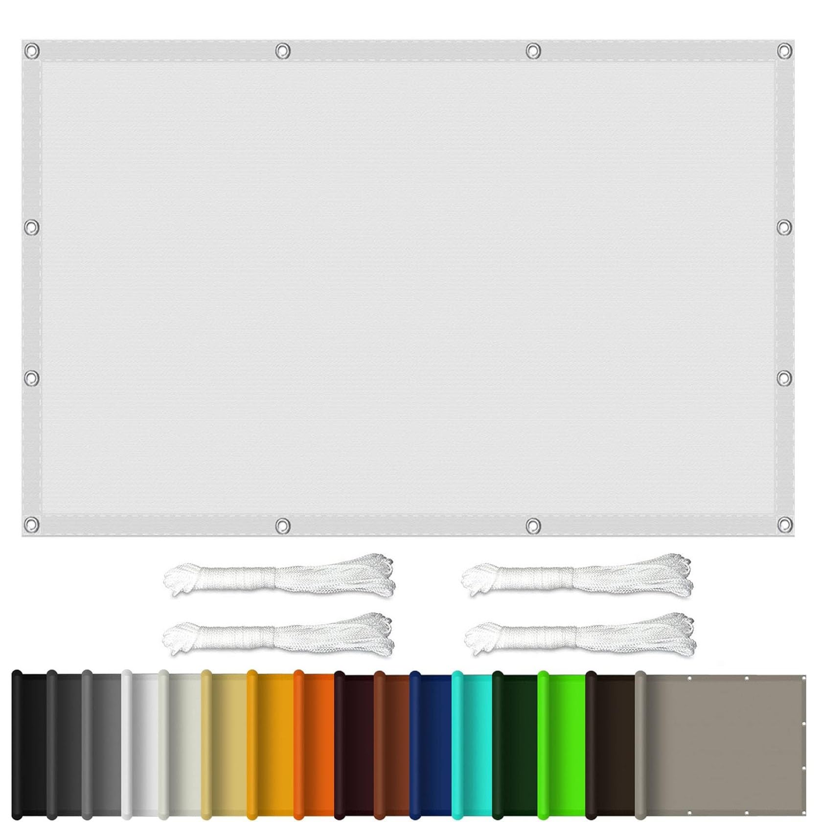 Voile d'ombrage rectangulaire 1.6 x 3.6 m pour terrasse et patio blanc protecteur UV