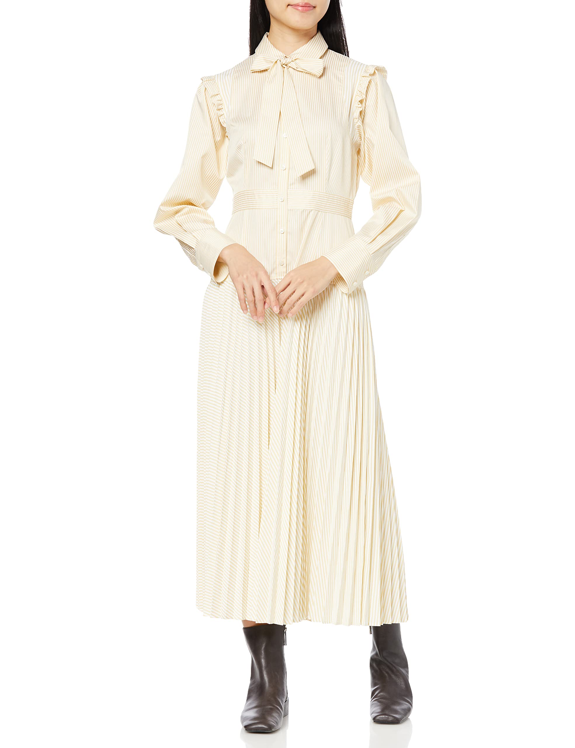 Amazon.co.jp: [ファーファー] ボウタイシャツワンピース RWFO224053 