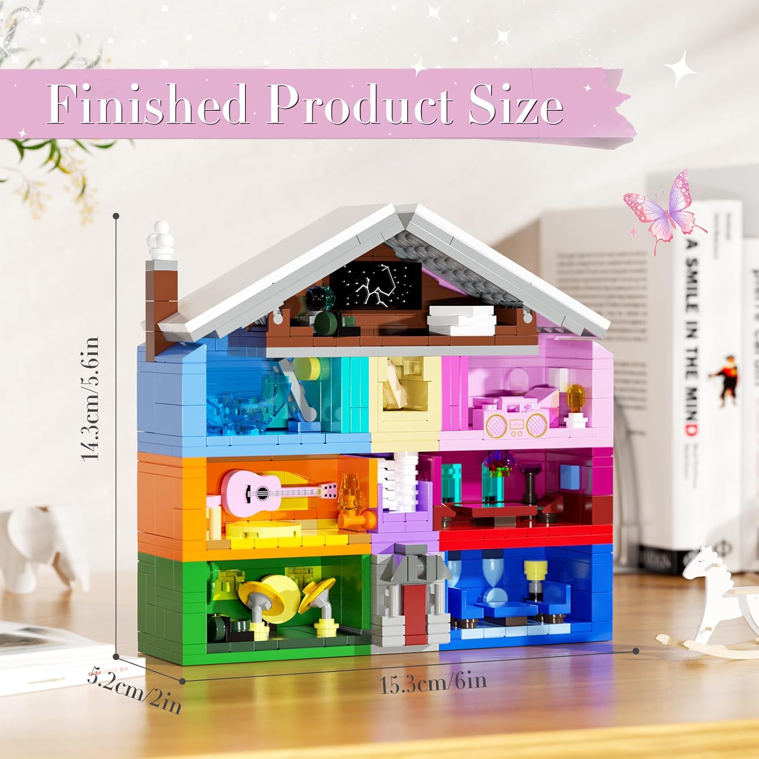 DreamCreators House Building Toys Set with Led Light, Architecture Building Model Compatible with Lego Ideal Present Merch for Adults Girl 8-12 Valentine Wedding Anniversary Birthday Christmas