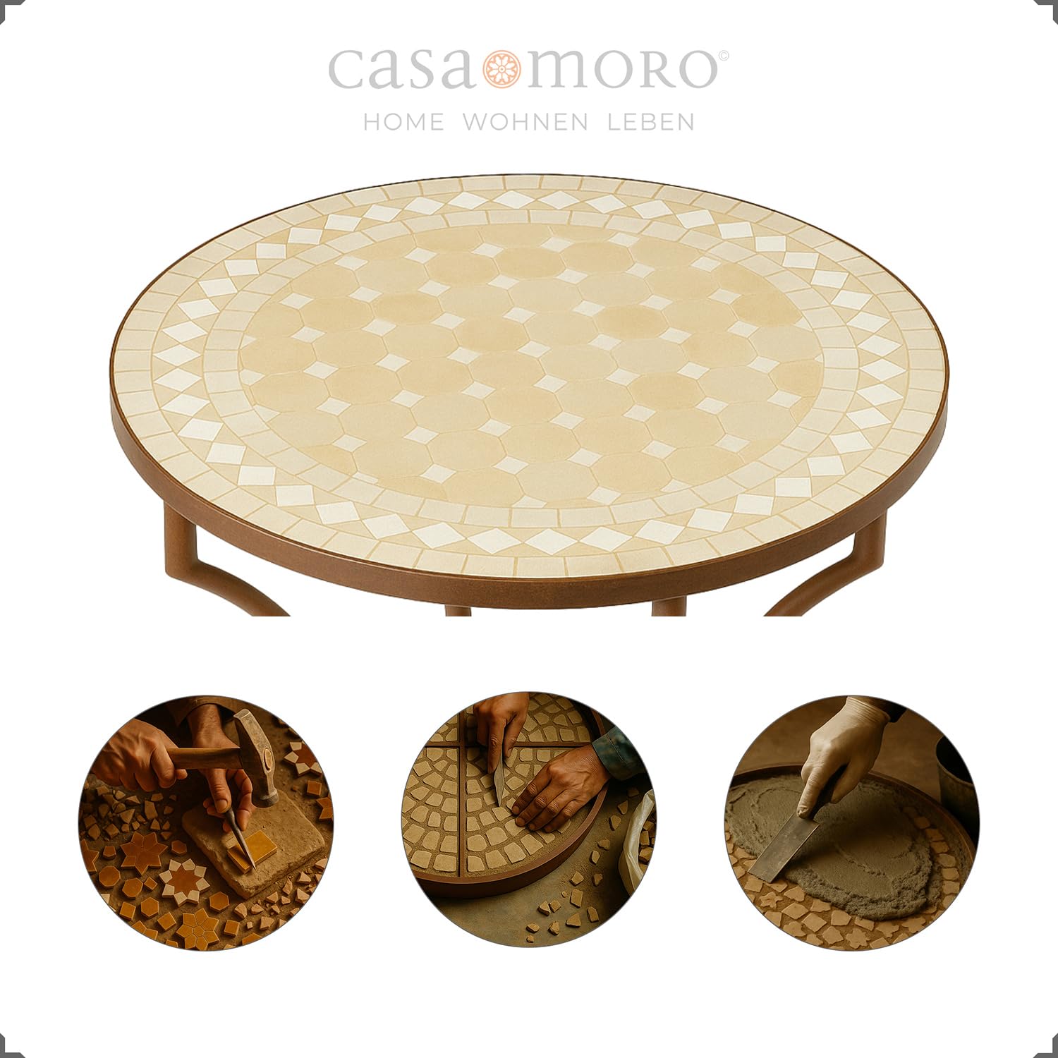 Mozaïek Tafel Crystal Clear - Mozaiektafel rond
