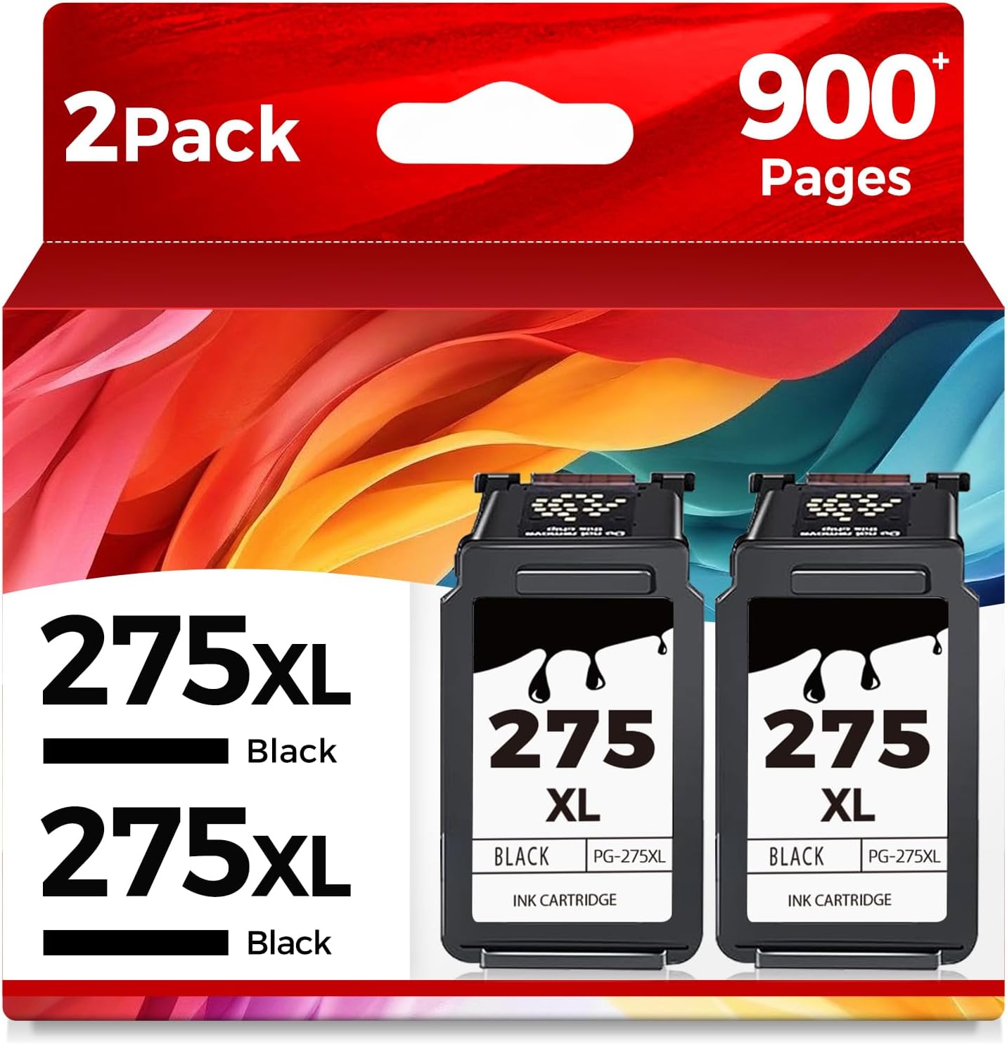 PG-275XL Compatible Ink Cartridge Replacement for Canon Ink 275 275XL PG275 XL Black Ink Cartridges for TS3522 TR4720 TR4722 TS3520 TS3500 TR4700 TS3700 TS3720 TS3722 Printer (2 Black)