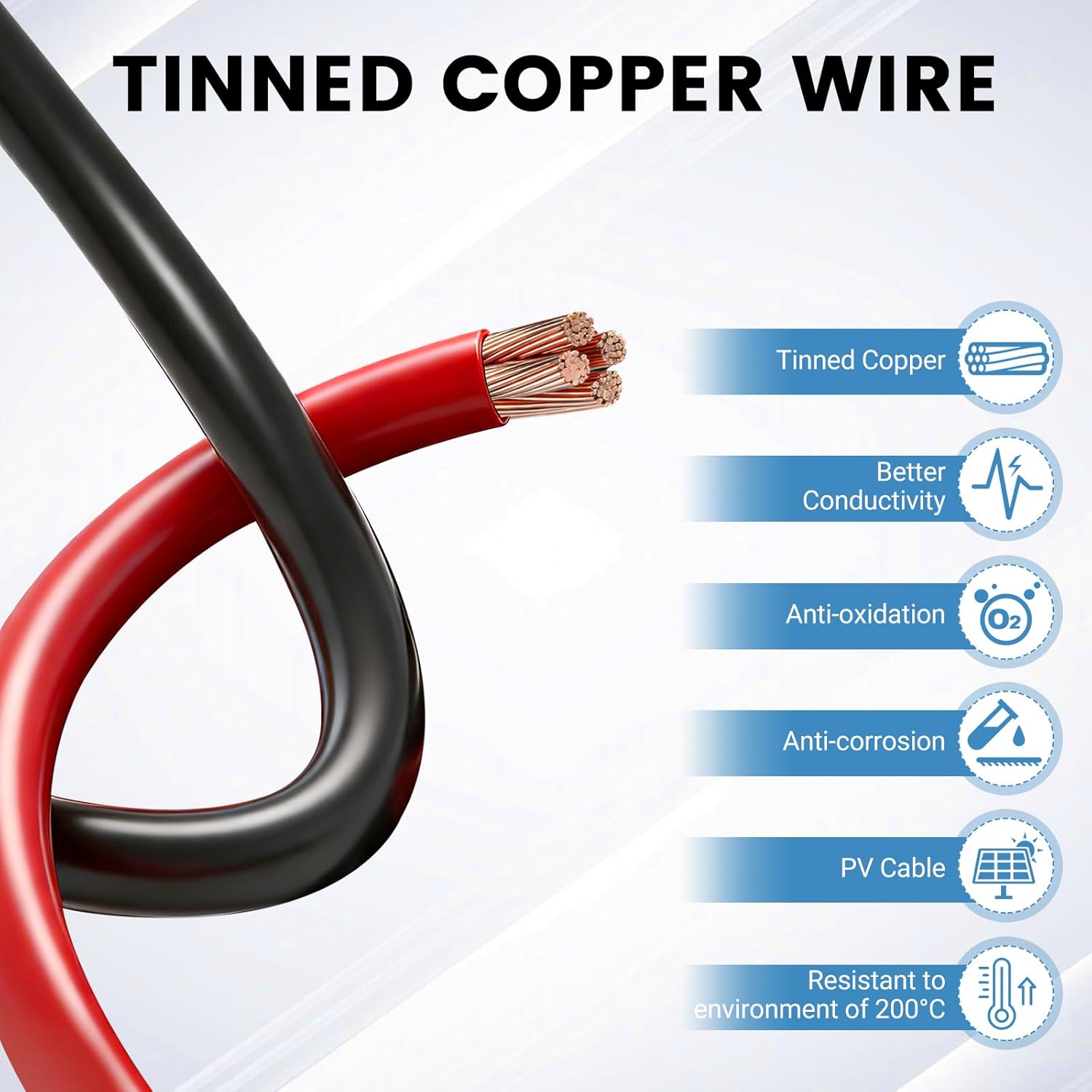 Anderson Connectors 10 AWG 50A Battery Quick Connector Anderson Connector Kit Connector Plugs with 20in（1.64ft） Cables Power Quick Connector for Winch, Trailer, Truck, RV, Off-Road Vehicles, 2PCS