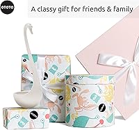 Vista 7 de OTOTO Swanky Swan Cucharón de Sopa - Cuchara de Sopa de Silicona, Sin BPA, Cucharones de Sopa Resistentes al Calor para Servir y Cocinar - Lindos