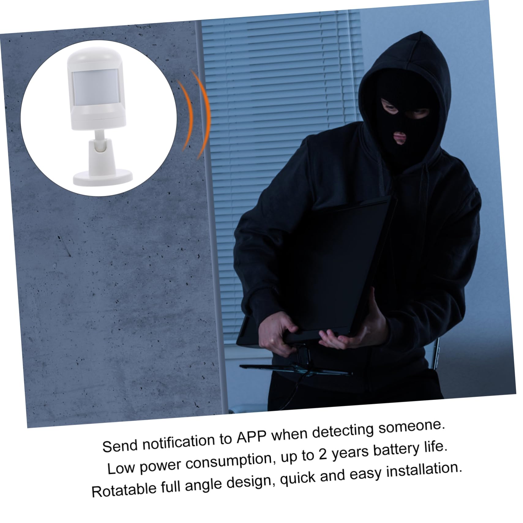 SHINEOFI Detector De Infrarrojos Sensor Pir De Gran Angular Sistema De Detección De Movimiento Compatible con Red Inalámbrica Sensor para Hogar Detectores De Inducción Corporal para