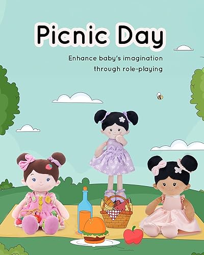 Miniatura 6 de LeyaDoll Muñeca de bebé suave educativa (40.6 cm), muñeca sensorial de aprendizaje para niños pequeños, juguetes Montessori para niñas de 2 años,