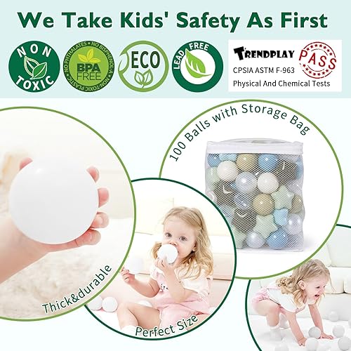 Miniatura 2 de TRENDPLAY Pelotas de bolas de estrella 50, 100, 200, 500, para niños pequeños, formas de pelotas para niños y niñas, diversión, fiesta de