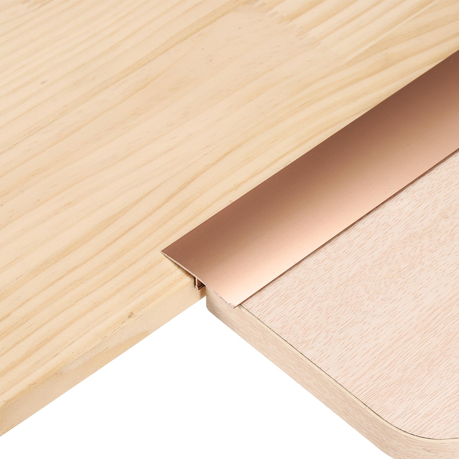 sourcing map 4Pcs 2.9ft x 1.57" T Molding Floor Transition Strips, Aluminium Alloy Vinyl Flooring Gap Trim for Joining Laminate Planks Tiles Floor Gaps, Rose Gold โ image 1