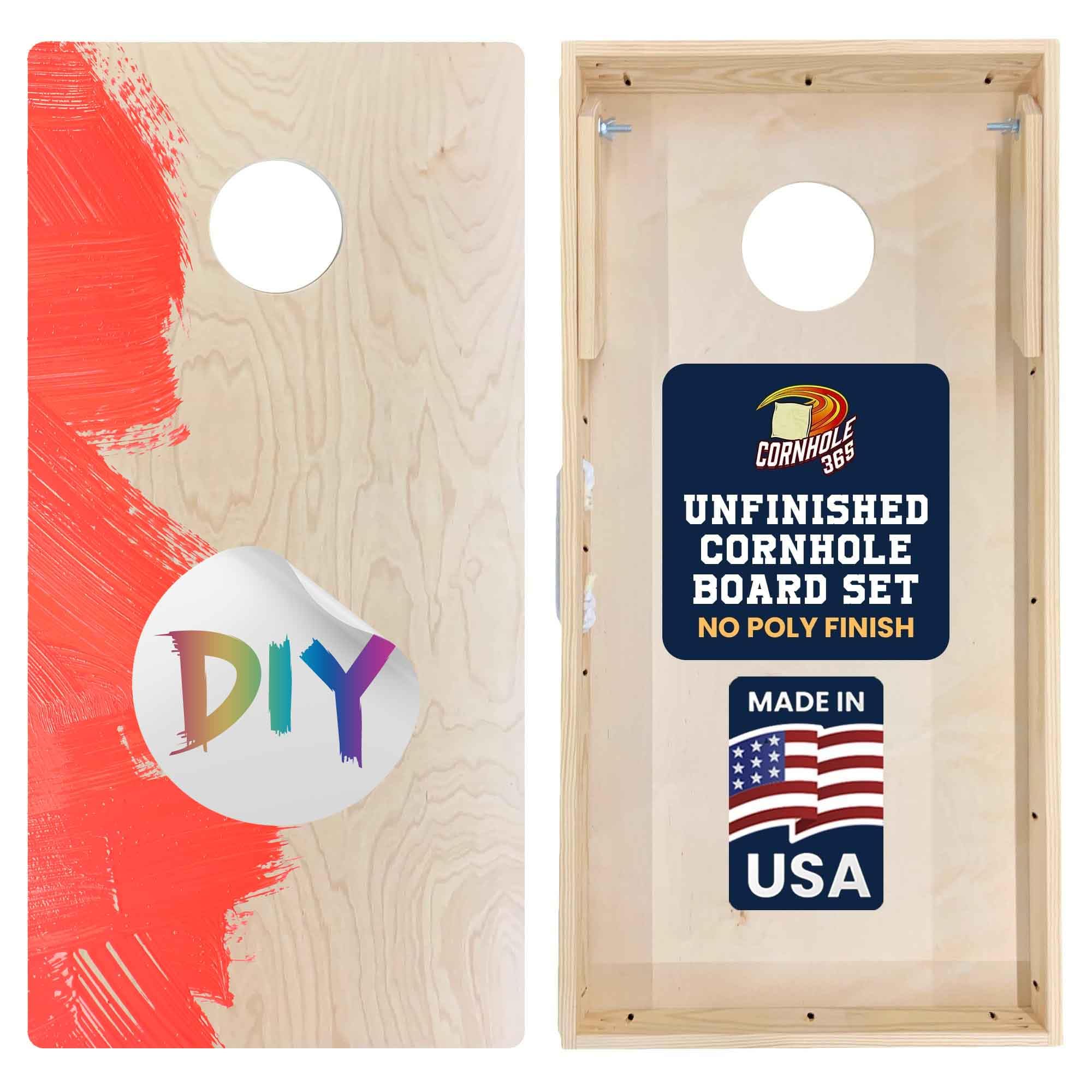 Cornhole365 Unfinished Cornhole Board Set
