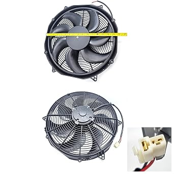16" Electric Puller Fan VA33-AP71/LL-65A 12V 1876 CFM Compatible with Spal Transmission Coolers