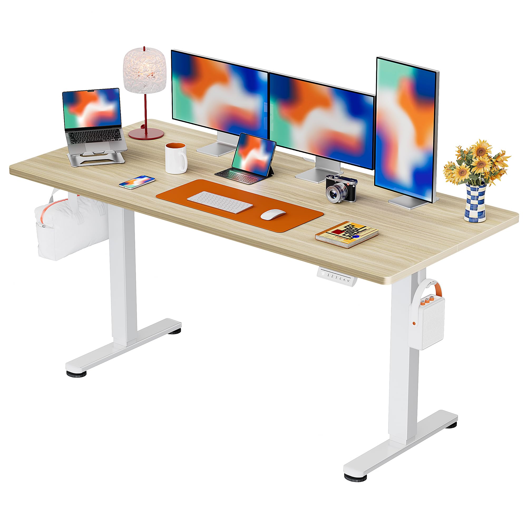 ErGear Height Adjustable Standing Desk Natural