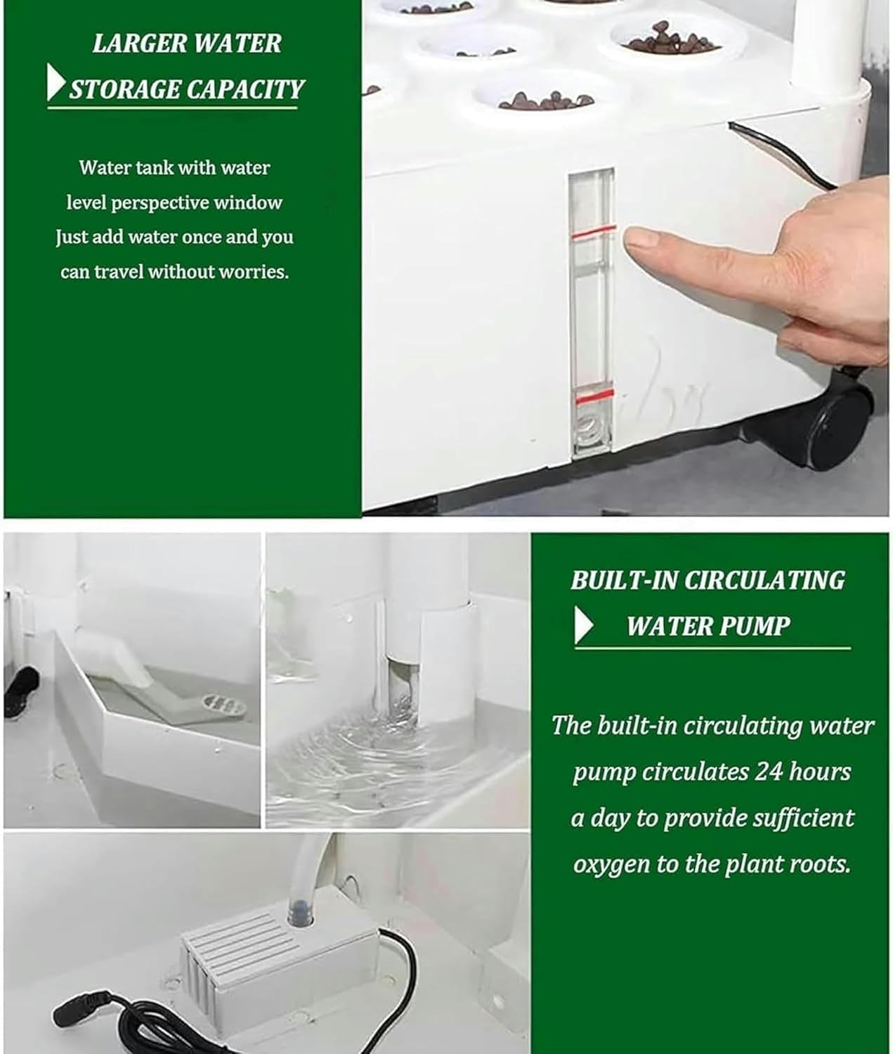 Wzglod Herb Garden kit,hydroponic Growing Kits & Systems,Hydroponics Tower with LED Grow Light,Indoor Garden hydroponic Growing System,for Herbs, Fruits and Vegetables