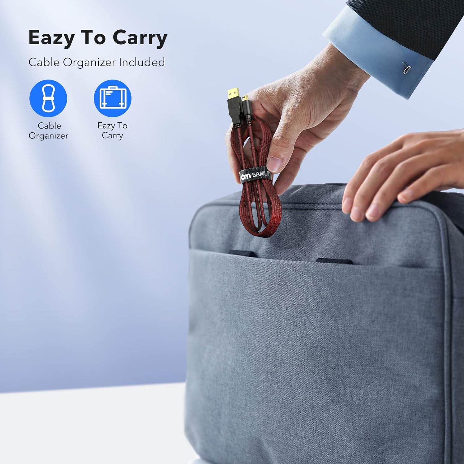 6amLifestyle 10FT 3ds Charger, High Speed Premium USB Charging Cable for Nintendo 2DS / 3DS / 3DS XL/DSi/DSi XL/New 2DSLL,Black Red