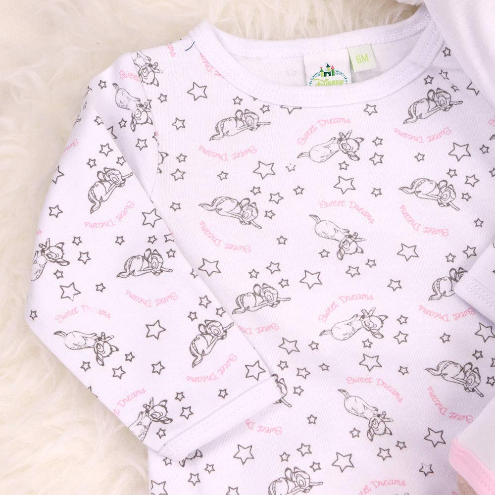 2er Pack Disney Bambi Lagarmbody weiß rosa 18-24 Monate (92)
