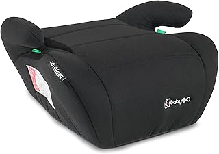 babyGO Sitzerhöhung Booster nach neuer I-Size Norm - Kindersitzerhöhung - Kindersitz/Autositz für Kinder (125-150 cm) Schwarz