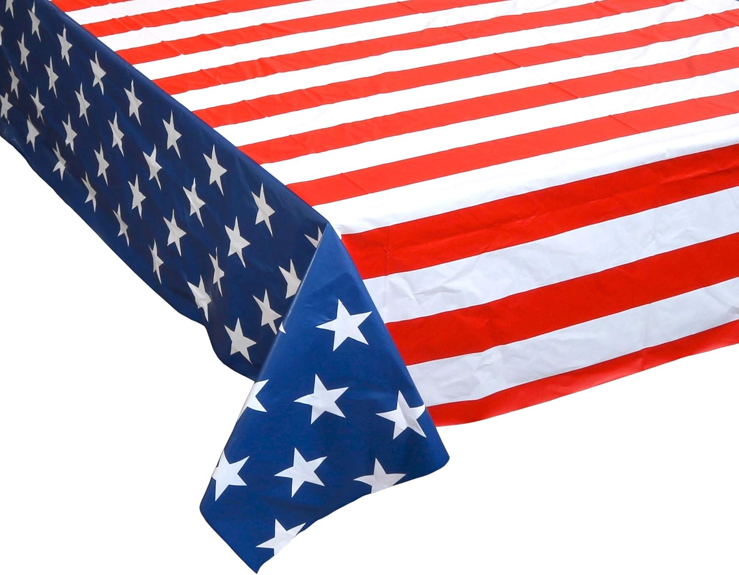Iconikal Plastic Tablecloth Table Cover, American Flag, 54 x 108-Inch, 3 Pack