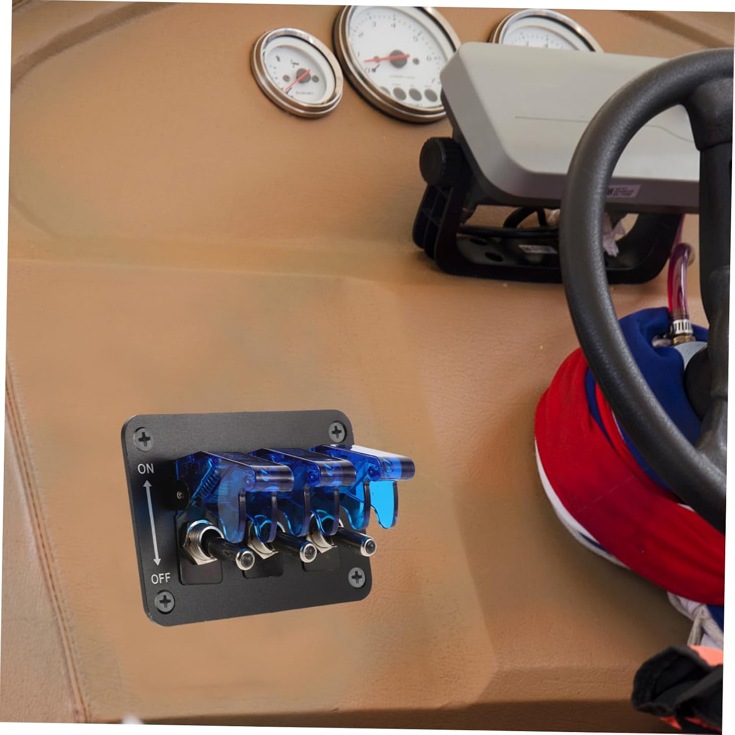 Gatuida 12v Boat Toggle Panel Led Indicator Position Rocker for Applications Easy Installation for Yacht and