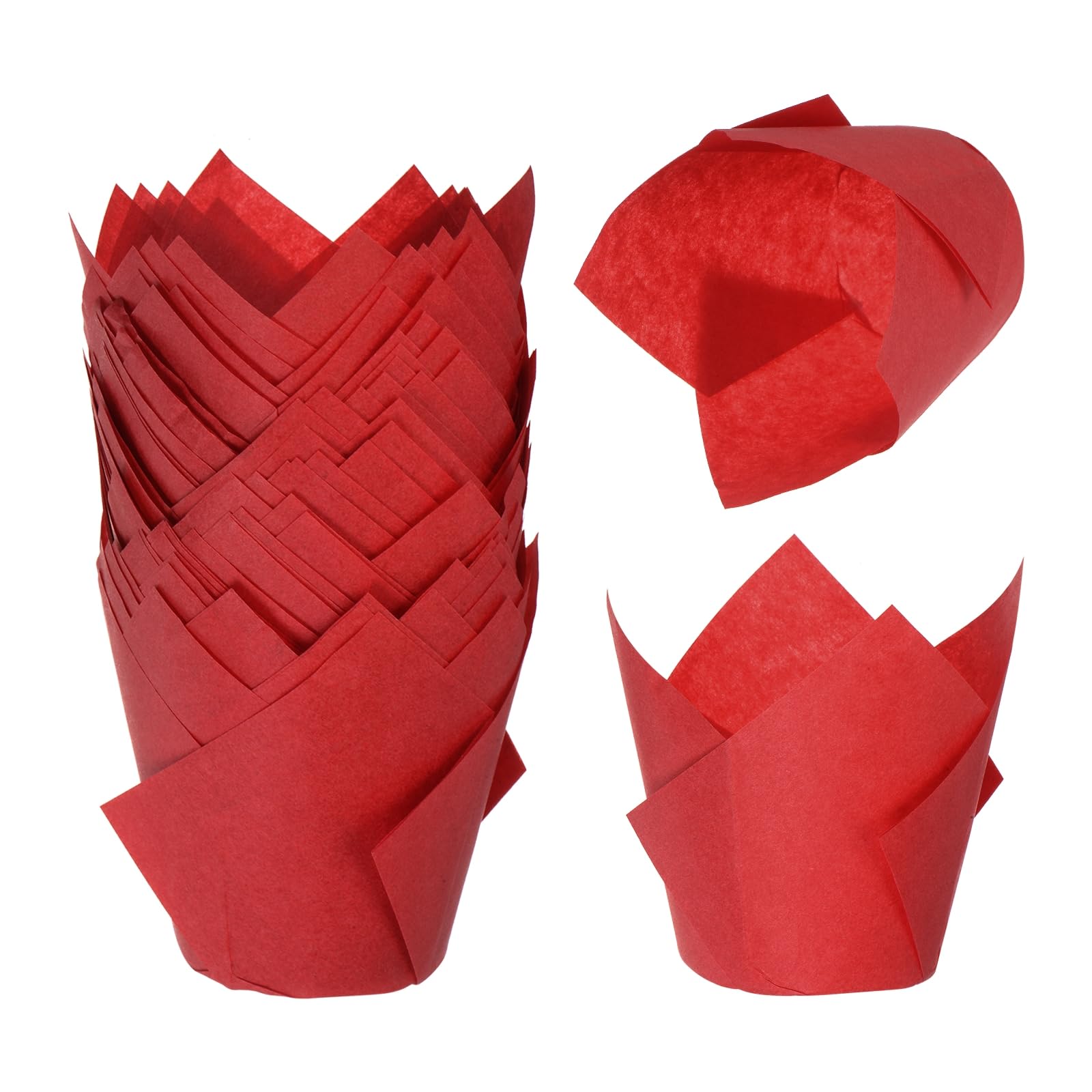 Moules à muffins papier sulfurisé rouge uxcell caissettes cupcake anniversaire et Noël