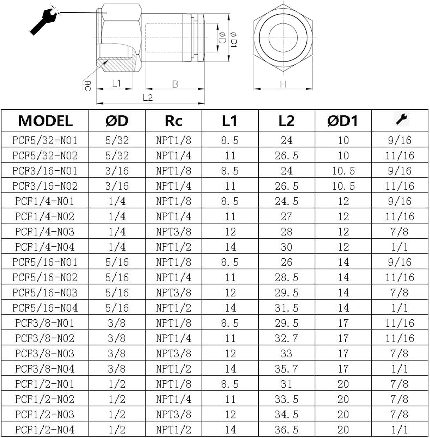 1/4 Female Npt Push to Connect Fittings,CEKER 12MM x 1/4" NPT Female Thread Air Fittings 12MM Quick Connect Air Lines Fittings Pneumatic Tubing Fitting Push in Connector 10Packs