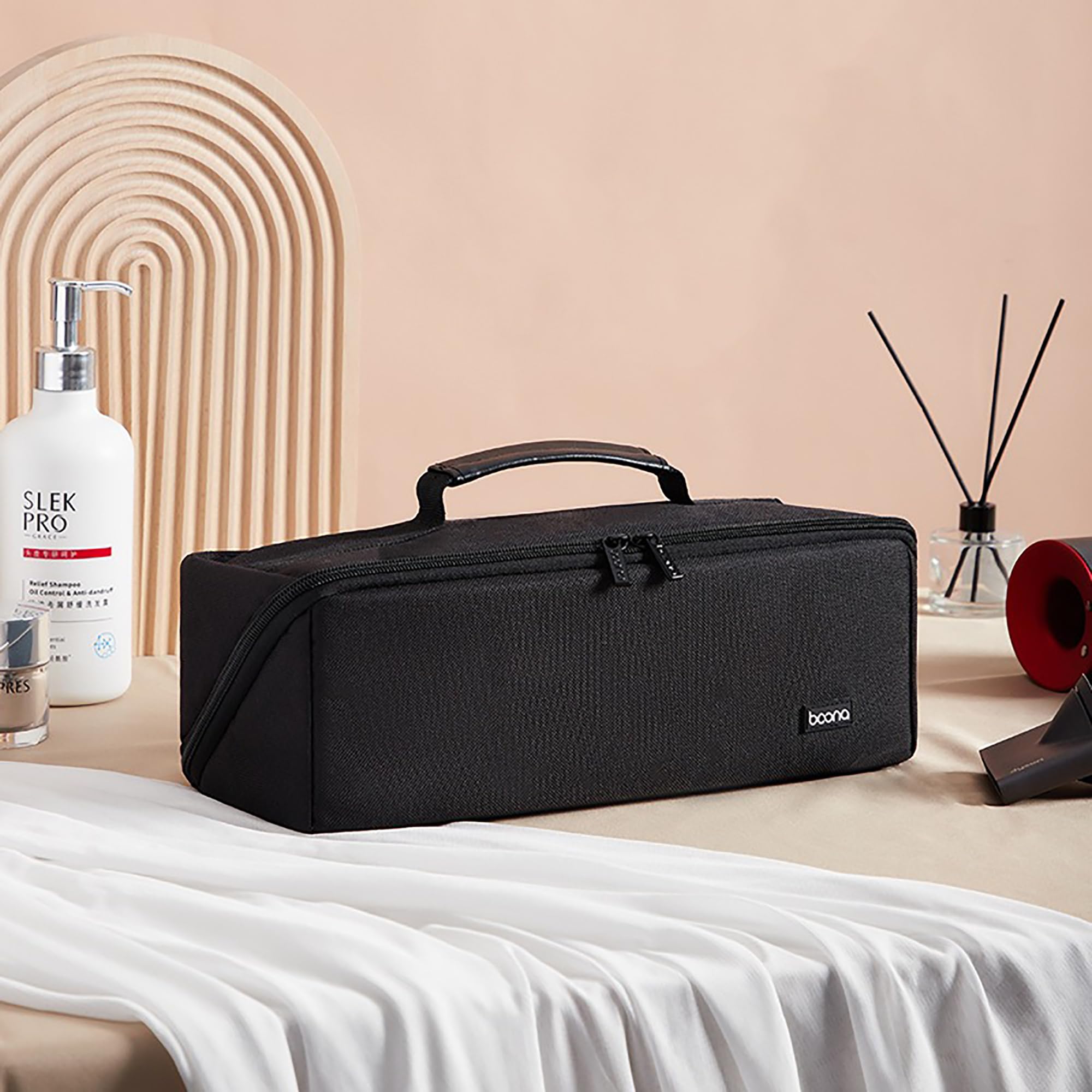 YUEMING Futerał do Dyson Airwrap, przenośny organizer podróżny do przechowywania kompatybilny z Dyson Airwrap Styler, Czarny, Jeden rozmiar