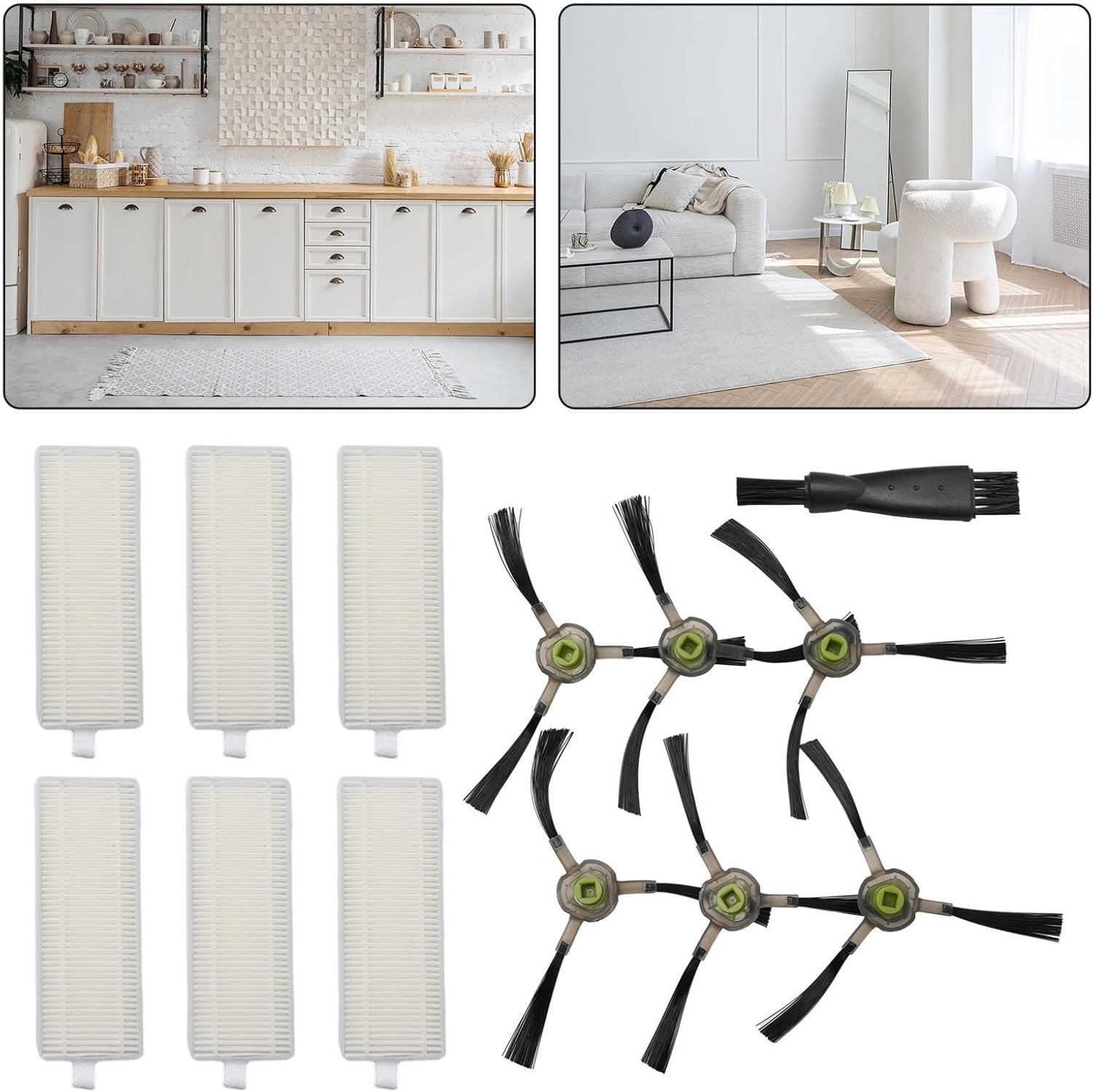 Small black cleaning brush tool for vacuum accessories