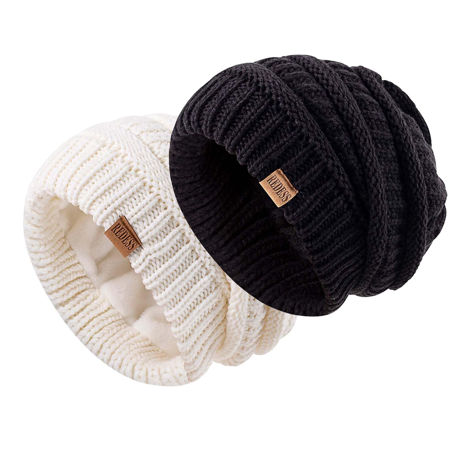REDESS Slouchy Beanie Hat per Uomo e Donna Winter Warm Chunky Soft Oversize Cable Knit cap