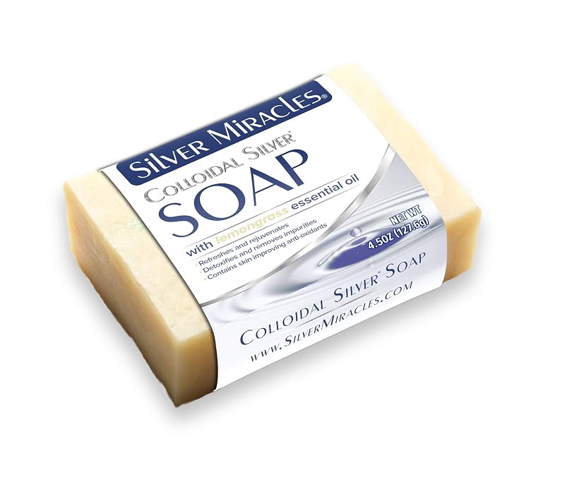 Sabonete de prata coloidal Silver Miracles com óleo de capim-limão